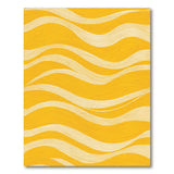 Yellow Abstract Area Yellow Abstract Wave Area Rug
