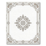 Ornate Floral Medallion Grey Rug
