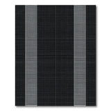 Distressed Black White Vertical Stripe Area Rug