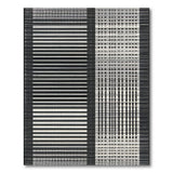 Bold Striped Black and White Bold Black White Striped Woven Area Rug
