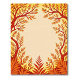 Orange Autumn Foliage Arch Area Rug