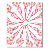 Radiant Pink Sunburst Floral Area Rug