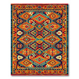 Vibrant Geometric Multi-Color Southwestern Rug
