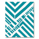 Bold Teal Geometric Triangle Area Rug