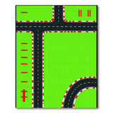 Green Race Track Kids Play Rug