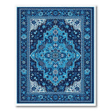 Intricate Navy Teal Persian Area Rug