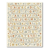 Vintage Floral Alphabet Area Rug