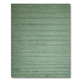 ODIKA Sage Green Washable Area Rug - Modern Low Pile Striped Non-Slip Rug
