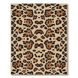 Leopard Print Brown Tan Brown and Tan Area Rug