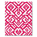 Pink Geometric Modern Pink Geometric Lattice Area Rug