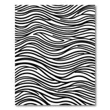 Wavy Black and White Wavy Black White Geometric Area Rug