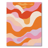 Multi-color and Patterns Vibrant Wavy Abstract Multi-Color Area Rug