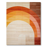 Orange Arch Geometric Modern Area Rug