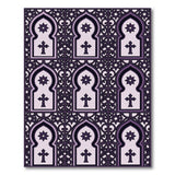 Purple Moorish Arch Geometric Area Rug