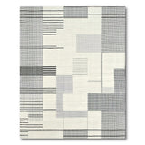Modern Black White Geometric Abstract Geometric Modern Area Rug