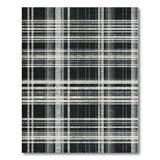 Distressed Black White Plaid No. 4 Area Rug