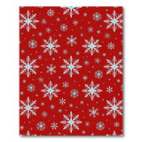 Festive Geometric Modern Festive Red Snowflake Area Rug