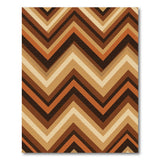 Geometric Modern Brown Tan Chevron Zigzag Area Rug