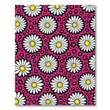 Vibrant Pink Daisy Polka Dot Area Rug