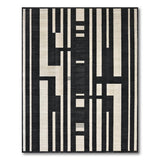 Geometric Modern Black and White Modern Black White Geometric Abstract Area Rug