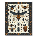 Vintage Dark Academia Insect Washable Area Rug - Low Pile, Non-Slip, Pet Friendly
