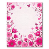 Floral Vintage Pink Whimsical Pink Floral Butterfly Area Rug