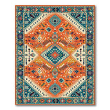 Terracotta Teal Southwestern Area Rug