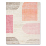 Multi-color and Patterns Abstract Curved Shapes Multi-Color Area Rug