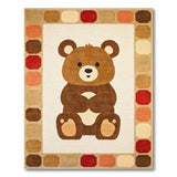 Multi-color and Patterns Adorable Cartoon Teddy Bear Kids Area Rug
