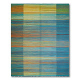 Vibrant Multi-Color Striped Geometric Rug