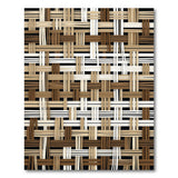 Woven Brown Tan Basket Weave Area Rug