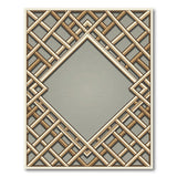 Modern Grey Lattice Geometric Area Rug