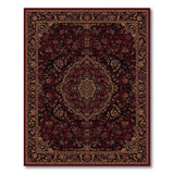 Deep Red Persian Medallion Area Rug