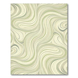 Green Swirl Wave Area Rug