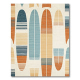 ODIKA Coastal Surfboard Washable Area Rug - Low Pile Non-Slip Floor Mat