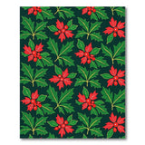 Festive Holly Berry Poinsettia Area Rug