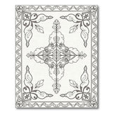Ornate Grey Persian Border Area Rug