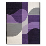 Abstract Purple Geometric Abstract Area Rug