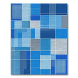 Geometric Modern Blue Geometric Patchwork Area Rug