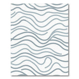 Grey Wavy Lines Area Rug