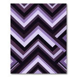Purple Purple Zigzag Geometric Area Rug