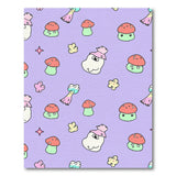 Whimsical Purple Mushroom Cartoon Area Rug