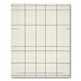 Modern Black Grid Line Beige Area Rug