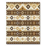 Brown and Tan Brown Tan Southwestern Geometric Area Rug