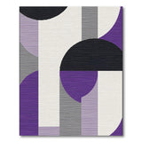 Geometric Modern Purple Purple Geometric Abstract Area Rug