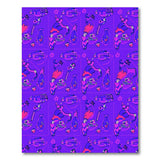 Whimsical Purple Hair Salon Cartoon Rug