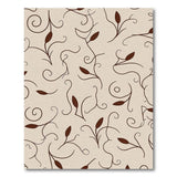 Beige Swirling Vine Leaf Area Rug