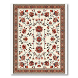 Red Floral Persian Area Rug