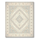 Blue Teal Heritage Tribal Blue and Teal Area Rug