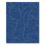 Navy Blue Leaf Area Rug